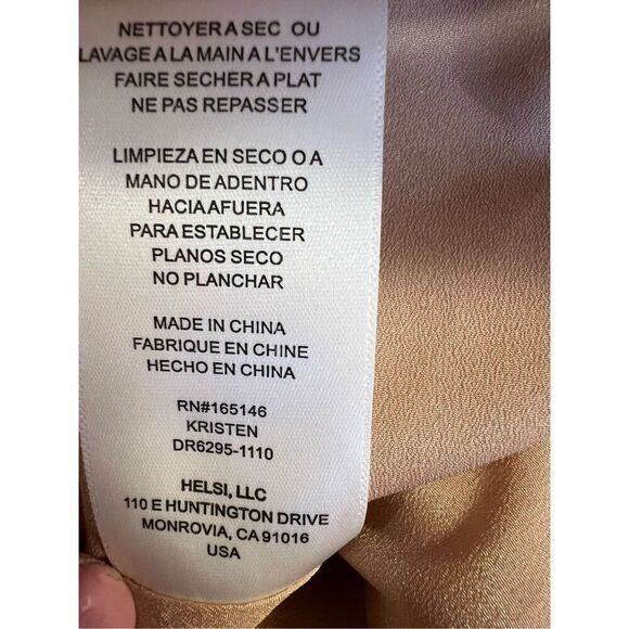 Helsi Women's Gold Sequin Floral Appliqué Kristen Mini Cocktail Dress Large NWOT - Picture 10 of 10